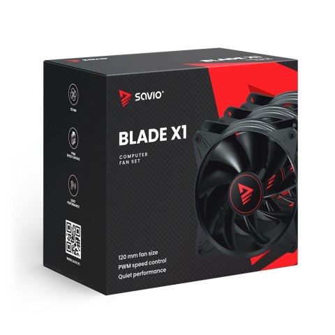 SAVIO ZESTAW WENTYLATORÓW 4 X 120MM 4-PIN PWM BLADE SET