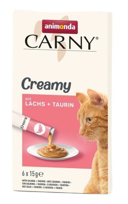 ANIMONDA Carny Creamy z łososiem + tauryna 6x 15g