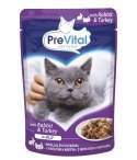 PREVITAL indyk i królik w galaretce dla kotów 100g