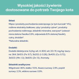 Purina Cat Chow Hairball z kurczakiem i zieloną fasolką w sosie - mokra karma dla kota - 85 g