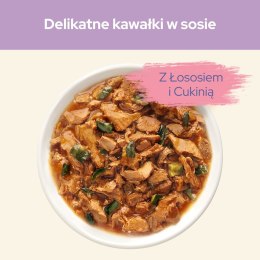 Purina Cat Chow Sensitive z łososiem i cukinią w sosie - mokra karma dla kota - 85 g