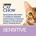Purina Cat Chow Sensitive z łososiem i cukinią w sosie - mokra karma dla kota - 85 g