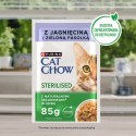 Purina Cat Chow Sterilised z jagnięciną i zieloną fasolką w sosie - mokra karma dla kota - 85 g