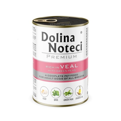 Dolina Noteci Premium cielęcina z zielonym groszkiem 400g