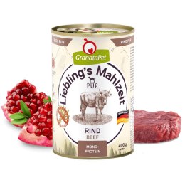 GranataPet Liebling´s Mahlzeit wołowina mokra karma dla psa 400g