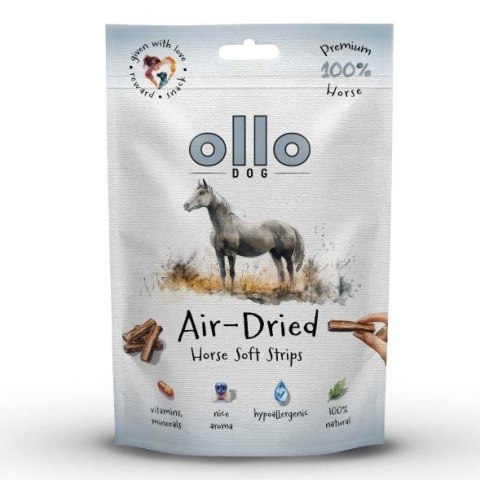 Ollo suszone paski przysmak z koniny dla psa 80g