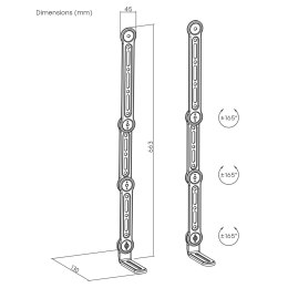 MACLEAN UCHWYT VESA NA SOUNDBAR UNIWERSALNY 15KG MAX MC-335