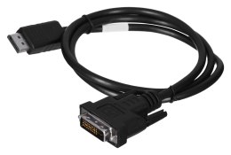 Kabel Lanberg CA-DPDV-10CU-0010-BK (DisplayPort M - DVI-D M; 1m; kolor czarny)