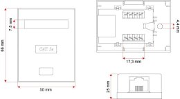 ALANTEC Gniazdo natynkowe STP kat.5e 1xRJ45 GN005 (kolor biały)