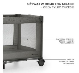 Kinderkraft Łóżeczko turystyczne Joy 2 ciemnoszary