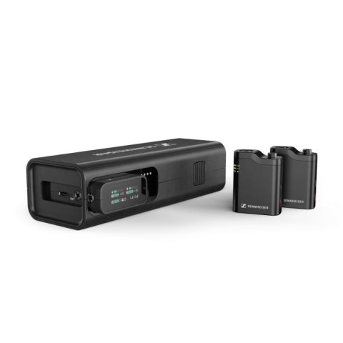 Sennheiser PROFILE WIRELESS 2-CHANNEL SET - 2-kanałowy odbiornik 2,4 GHz, 2 mikrofony na klipsie, akcesoria, etui ładujące, pokr