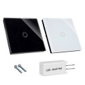 MACLEAN DOTYKOWY WŁĄCZNIK ŚWIATŁA POJEDYNCZY SCHODOWO-KRZYŻOWY BIAŁY MCE710W