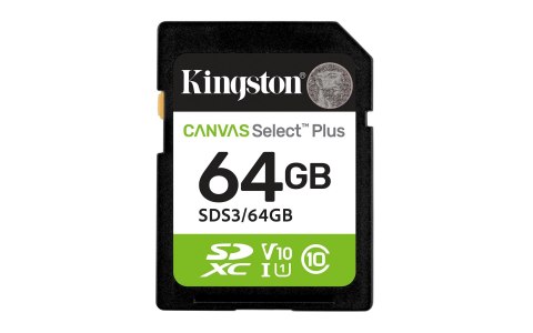 KINGSTON SDXC 64GB Canvas Select Plus Gen3 100MB/s