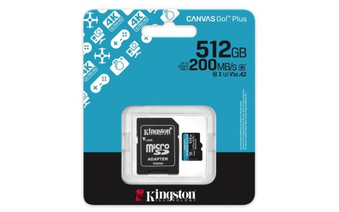KINGSTON microSDXC Canvas Go Plus 512GB + Adapter