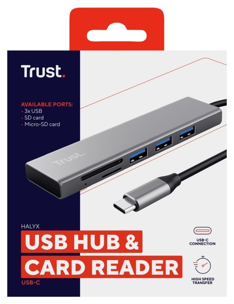 Trust HALYX FAST USB-C HUB CARD READER Trust HALYX FAST USB-C HUB CARD READER