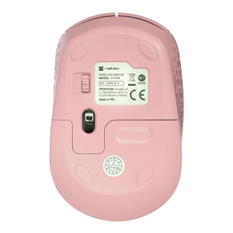 NATEC MYSZ BEZPRZEWODOWA STORK 1600DPI RÓŻOWA NMY-2002