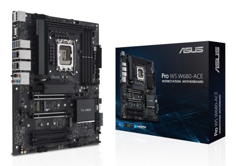 Płyta ASUS Pro WS W680-ACE W680 (LGA 1700) ATX motherboard, 2x PCIe 5.0, 3x PCIe 4.0, 3x PCIe 4.0 M.2 slots, 2x USB 3.2 Gen 2, 4