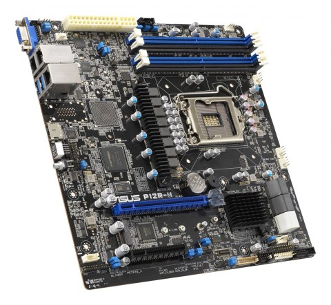 Płyta Serwerowa ASUS P12R-M LGA-1200,C252, 4*DIMM, 1*PCIe x8 slot, 1*PCIe 16 slot, 6*SATA ports, 1*M2, 2 x Intel® I210AT + 1 x M