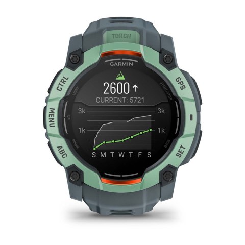 Zegarek sportowy Garmin Instinct 3 AMOLED 50mm Neotropic Twilight Zielony Zegarek sportowy Garmin Instinct 3 AMOLED 50mm Neotropic Twilight Zielony