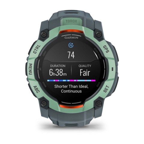 Zegarek sportowy Garmin Instinct 3 AMOLED 50mm Neotropic Twilight Zielony Zegarek sportowy Garmin Instinct 3 AMOLED 50mm Neotropic Twilight Zielony