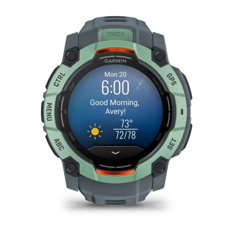 Zegarek sportowy Garmin Instinct 3 AMOLED 50mm Neotropic Twilight Zielony Zegarek sportowy Garmin Instinct 3 AMOLED 50mm Neotropic Twilight Zielony