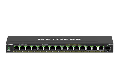 Switch Netgear GS316EP-100PES 16p PoE 180W* (PoE+: 15p) Unmanaged Gigabit