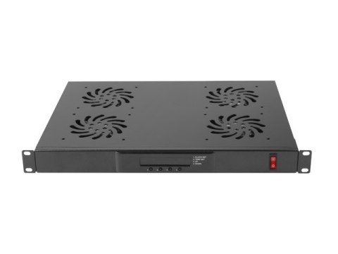 LANBERG PANEL WENTYLACYJNY 1U LCD 19" Z TERMOSTATEM 4 WENTYLATORY 230V AK-1503-B