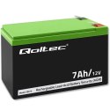 QOLTEC AKUMULATOR AGM 12V | 7AH | MAX. 105A | SECURITY