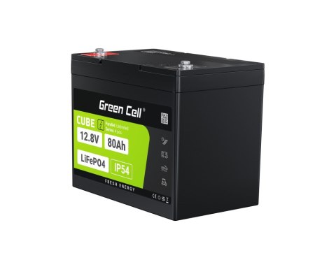 GREEN CELL AKUMULATOR LIFEPO4 CUBE 80AH 12V/12.8V 1024WH LFPGC12V80AH GREEN CELL AKUMULATOR LIFEPO4 CUBE 80AH 12V/12.8V 1024WH LFPGC12V80AH
