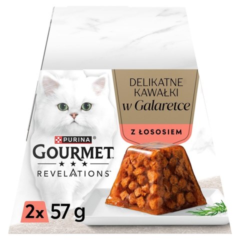 PURINA GOURMET REVELATIONS Łosoś w galaretce 2X57g