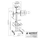 GEMBIRD STOJAK POD TELEWIZOR MOBILNY 37-70" CZARNY