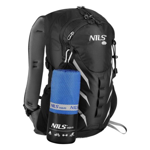 NAR12 NIEBIESKI RĘCZNIK Z MIKROFIBRY 180x100 cm NILS AQUA