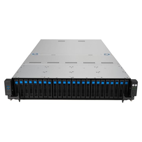 Platforma Asus Rack (2U) RS520A-E12-RS24U AMD Epyc 9004 (16x NVMe, 8x SATA/SAS, 2xM.2, 2xGPU, 2x10Gbe, IPMI, 1+1 1600W) (WYPRZED