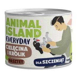 ANIMAL ISLAND Everyday cielęcina i królik dla szczeniąt puszka 185g