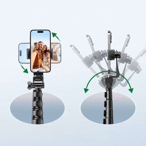 Ugreen selfie stick ze stojakiem i pilotem LP680 1.8m (czarny) Ugreen selfie stick ze stojakiem i pilotem LP680 1.8m (czarny)