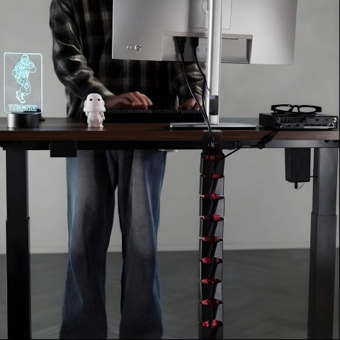 NANO RS ORGANIZER KABLI / MASKOWNICA DO BIURKA, 1345MM, CZARNO CZERWONY RS125