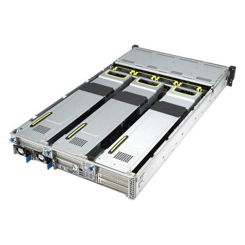 Platforma Asus Rack (2U) RS720A-E12-RS24U AMD Epyc 9004 (24x NVMe, 2xM.2, 3xGPU, 2x10Gbe, IPMI, 1+1 2600W)