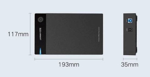 Ugreen Obudowa na dysk SATA 3,5'' HDD; USB 3.0 (czarny) Ugreen Obudowa na dysk SATA 3,5'' HDD; USB 3.0 (czarny)