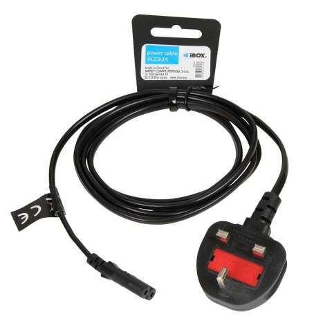 KABEL ZASILAJĄCY IBOX EURO 2-PIN AUDIO-RTV VDE 3X0,75MM MIEDŹ WTYCZKA UK KABEL ZASILAJĄCY IBOX EURO 2-PIN AUDIO-RTV VDE 3X0,75MM MIEDŹ WTYCZKA UK