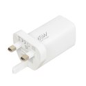 ŁADOWARKA SIECIOWA I-BOX C-65 GAN PD65W KABEL, BIAŁA