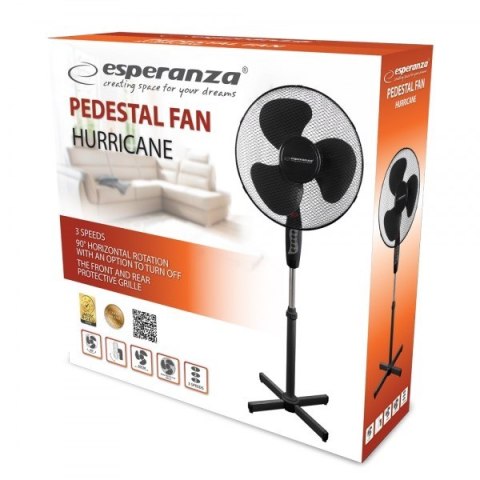 Wentylator Esperanza Hurricane EHF001KK (kolor czarny) (WYPRZEDAŻ) Wentylator Esperanza Hurricane EHF001KK (kolor czarny) (WYPRZEDAŻ)