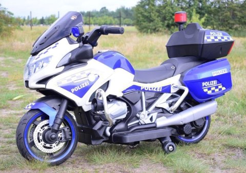 OLBRZYMI SUPER MOTOR ŚCIGACZ POLICYJNY,MIĘKKIE KOŁA, MIĘKKIE SIEDZENIE, GAZ W RĄCZCE, HAMULEC /MH888