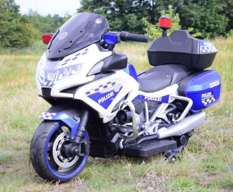 OLBRZYMI SUPER MOTOR ŚCIGACZ POLICYJNY,MIĘKKIE KOŁA, MIĘKKIE SIEDZENIE, GAZ W RĄCZCE, HAMULEC /MH888