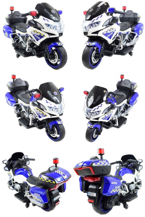 OLBRZYMI SUPER MOTOR ŚCIGACZ POLICYJNY,MIĘKKIE KOŁA, MIĘKKIE SIEDZENIE, GAZ W RĄCZCE, HAMULEC /MH888