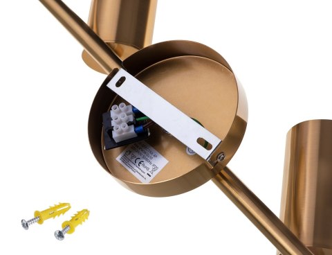 Listwa reflektorowa poczwórna złota sufitowa ścienna Activejet SPECTRA kinkiet GU10 do salonu (WYPRZEDAŻ)