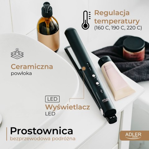 Prostownica do włosów ADLER AD 2327b czarna Prostownica do włosów ADLER AD 2327b czarna