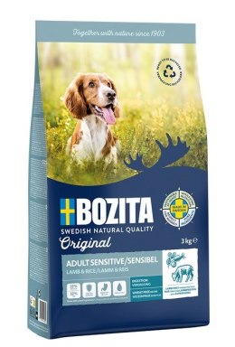 Bozita Original Adult Sensitive Jagnięcina i Ryż - sucha karma dla psa - 3 kg (WYPRZEDAŻ)