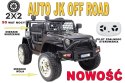 JEEP NA AKUMULATOR "JK OFF ROAD", MIĘKKIE KOŁA, MIĘKKIE SIEDZENIE/LL555