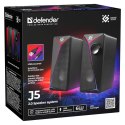 DEFENDER GLOSNIKI PC J5 2.0 6W LED USB CZARNE 65965