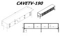 Szafka RTV VERA 190x40x50 czarny mat